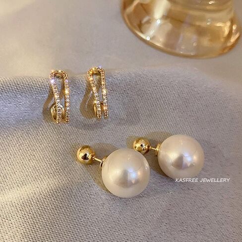 Pearl Earrings Studs Pearl Drop Earrings Gold Pearl Earrings Dangle Sterling Silver Pearl Earrings Pearl Hoop Earrings for Women in Kuwait