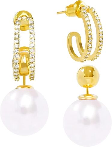 Pearl Earrings Studs Pearl Drop Earrings Gold Pearl Earrings Dangle Sterling Silver Pearl Earrings Pearl Hoop Earrings for Women in Kuwait
