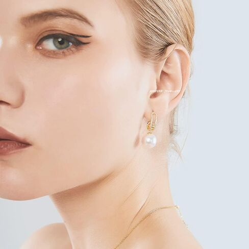 Pearl Earrings Studs Pearl Drop Earrings Gold Pearl Earrings Dangle Sterling Silver Pearl Earrings Pearl Hoop Earrings for Women in Kuwait