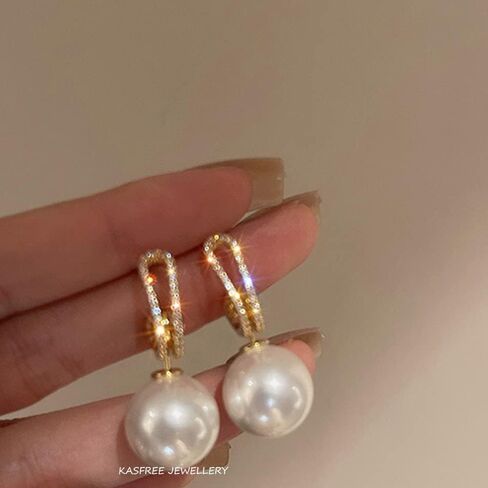 Pearl Earrings Studs Pearl Drop Earrings Gold Pearl Earrings Dangle Sterling Silver Pearl Earrings Pearl Hoop Earrings for Women in Kuwait
