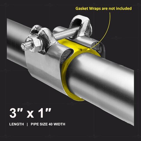 مشبك إصلاح الأنابيب Highcraft 1/2، مسمار فردي IPS، بطول 3 بوصات، من الفولاذ المقاوم للصدأ (5 عبوات) كروم in Kuwait
