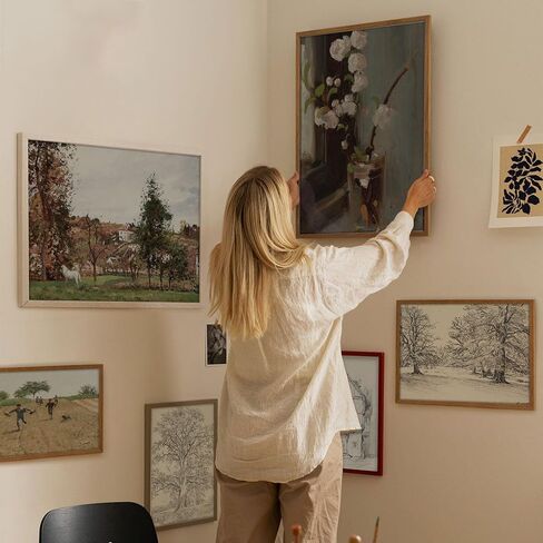 Vintage Landscape Wall Art - Spring Vintage Farmhouse Decor, French Country Artwork, French Country Farmhouse Decor, Cottagecore Wall Decor, Farmhouse Wall Prints Country Bathroom Set 10(UNFRAMED) in Kuwait