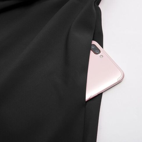 Belle Poque Women's High Waist A-Line Pockets Skirt Skater Flared Midi Skirt Vinage Skirt in Kuwait