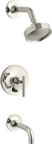 كوهلير K-T14421-4-BL حوض الاستحمام والدش من بيوريست، اسود غير لامع in Kuwait