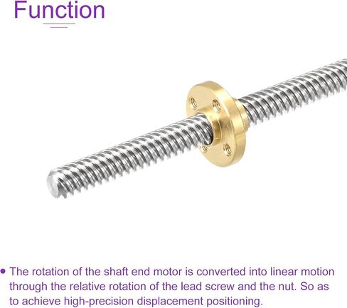 DMiotech 2 Pack 150mm قضيب الخيط بالكامل T8x8mm برغي الرصاص مع طقم صامولة نحاسية للطابعة ثلاثية الأبعاد، آلة CNC in Kuwait