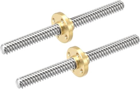 DMiotech 2 Pack 150mm قضيب الخيط بالكامل T8x8mm برغي الرصاص مع طقم صامولة نحاسية للطابعة ثلاثية الأبعاد، آلة CNC in Kuwait