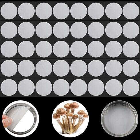 Synthetic Filter Paper Stickers 0.3 μm Filter Disc Wide Mouth Filter Paper Stickers Disc Adhesive Filter Patch Sticker for Mushroom Cultivation Wide Mouth Jar Lids Mason Jars, 68 mm(20 Pieces) in Saudi Arabia