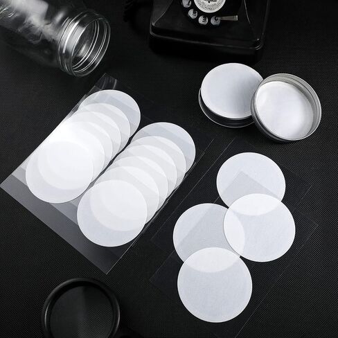 Synthetic Filter Paper Stickers 0.3 μm Filter Disc Wide Mouth Filter Paper Stickers Disc Adhesive Filter Patch Sticker for Mushroom Cultivation Wide Mouth Jar Lids Mason Jars, 68 mm(20 Pieces) in Saudi Arabia
