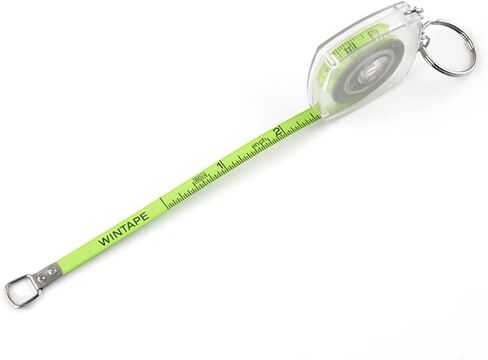 80'' 2M Mini Steel Tape Measure Plastic Shell with Keychain Functional Mini Retractable Measuring Tape Keychain (Transparent, Inch/cm) in Saudi Arabia