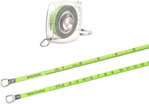 80'' 2M Mini Steel Tape Measure Plastic Shell with Keychain Functional Mini Retractable Measuring Tape Keychain (Transparent, Inch/cm) in Saudi Arabia