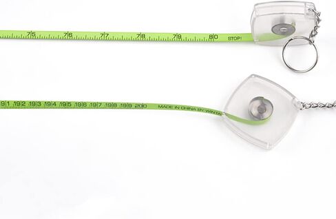80'' 2M Mini Steel Tape Measure Plastic Shell with Keychain Functional Mini Retractable Measuring Tape Keychain (Transparent, Inch/cm) in Saudi Arabia