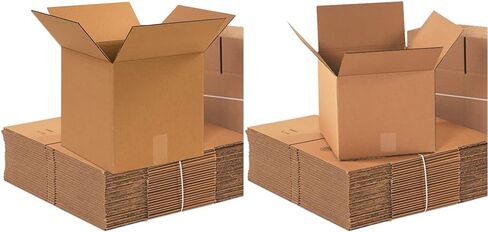 صناديق شحن BOX USA صغيرة الحجم 30.48 سم طولًا × 22.86 سم عرضًا × 15.24 سم ارتفاعًا، 25 عبوة | صندوق من الورق المقوى المموج للتعبئة والنقل والتخزين in Kuwait