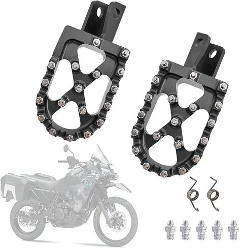 أوتاد قدم لـ KLR650، أوتاد قدم للدراجة الترابية مساند للقدمين بدواسات مساند للدراجة النارية أوتاد قدم للدراجة النارية بتحكم رقمي بالكمبيوتر لـ KLR 650 1987-2018 2021-2024 in Kuwait