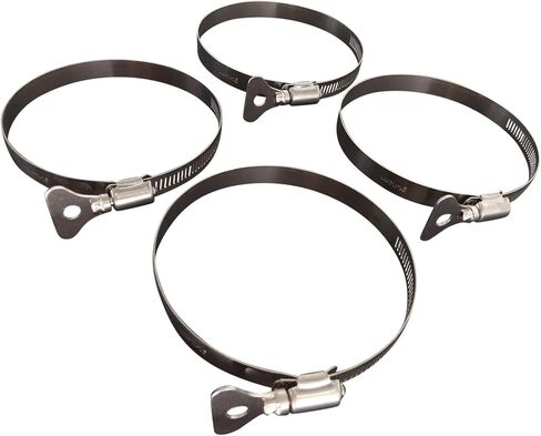#00856, Band Style 5/8" – 1 ¼" (17-32 mm) diameter x 1/2" wide Adjustable Key Style, Stainless Steel Hose Clamps, Easy-Turn Stainless Steel Thumb Screw, Includes 4 Clamps in Saudi Arabia