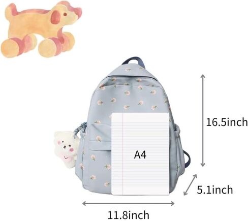 Kawaii Backpack with Y2k Aesthetic and Cute Floral Design Mini Korean Style fashion Bag (White) in Saudi Arabia