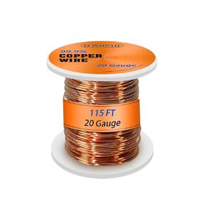 UCINNOVATE 20 Gauge Pure Copper Wire, 115FT, 0.8mm Diameter, Soft Copper Wire for Jewelry Making, Crafting, Electroculture Gardening Plants