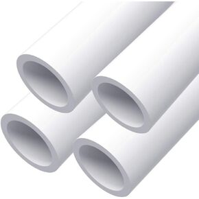1/2" PVC Pipe, DIY PVC Projects for the Home, Garden, Greenhouse, Farm and Workshop, Sch. 40 Furniture Grade, White [40" x 4 Pack]