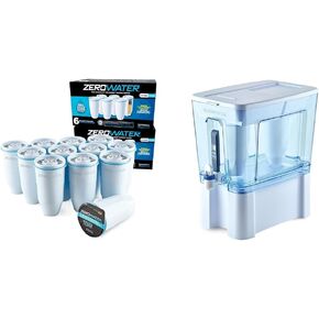 ZeroWater Official Replacement Filter - 5-Stage 0 TDS Filter Replacement & 52-Cup Ready-Read 5-Stage Water Filter Dispenser with Instant Read Out - 0 TDS for Improved Tap Water Taste