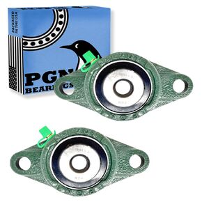 PGN UCFL206-20 Pillow Block Bearing - Pack of 4 Flange Mounted Pillow Block Bearings - Chrome Steel Bearings with 1 1/4" Bore - Self Alignment