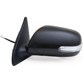 Fit System Passenger Side Mirror for Scion xD, w/turn signal, black, PTM cover, foldaway, Power
