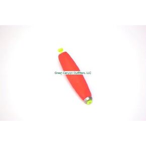Eagle Claw 07116-002 2-1/2-Inch Weighted Foam Cigar Snap-On Float, Set of 50, Chartreuse Finish