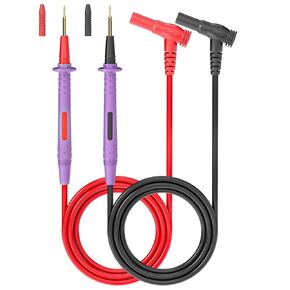 Goupchn Multimeter Test Leads Kit with Push On Alligator Clips Stackable Banana Plug to Test Hook Cable Set for Electrical Testing 1000V 10A