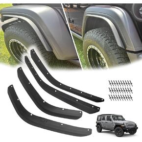 مجموعة ملحقات مشاعل أمامية وخلفية تناسب 2018-2023 جيب رانجلر JL & JLU غير محدود 2/4 أبواب، لا تناسب مشاعل حاجز منخفض الخلوص، بطانة مشاعل عجلة الطرق الوعرة، أسود، 4 قطع، in Kuwait