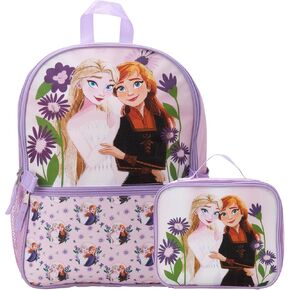 Fast Forward Kids Backpack - Disney Frozen Spider-Man Paw Patrol - 15" School Bookbag with Lunch Box for Boys and Girls, Paw Blue/Red