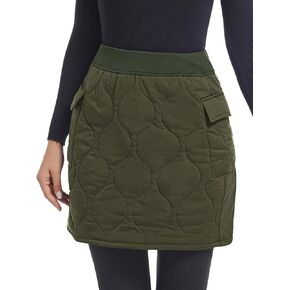 JACK SMITH Women's Puffer Quilted Skirts Winter Down Skirt Warm Insulated Snow Skirts Outdoor Hiking Running Golf(S-2XL)