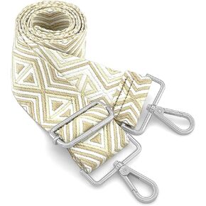 Silvery Purse Straps Replacement Crossbody - Guitar Strap for Purses Crossbody, Wide Shoulder Strap for Crossbody Bags, Bag Strap for Handbag,for Her,Navy Square Blossom