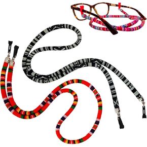 BUMA Eyeglasses Holder Straps- 2 Premium Cotton Cords for Men Women- Glasses Holders Around the Neck - Glasses Lanyard