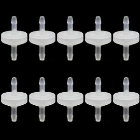 10 Pack 1/4 inch Plastic Check Valve, One Way Barb Hose Inline Non Return For Fuel, Oil, Water, Air (1/4 inch)
