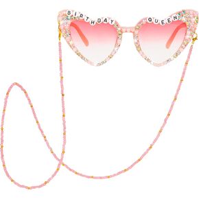 Birthday Sunglasses with Glasses Chain for Women
