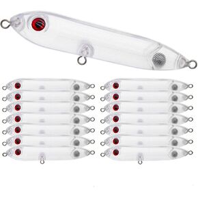 Fishing Blanks Lures Kit - DIY Topwater Swimbait & Crankbait Set for Bass, Salmon, Trout - Ideal for Saltwater & Freshwater Fishing,Transparent & Unpainted Bait Blanks