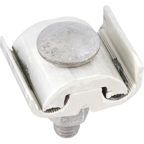 Morris Products 96020 Parallel Groove Clamp, 1 Bolt, Aluminum, 1/0-4/0 CU-AL Main, 373 - .563" Wire Diameter Main; 8-1/0 CU-AL Tap, 128-.398"