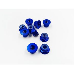 M3 30pcs Nylon Insert Flanged Lock Nuts Aluminum Alloy Self-Locking Nuts for RC Airplane FPV Quadcopter Drone Motor Prop Adapter FPV Parts (Blue, M3)