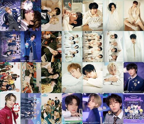 55Pcs StrayKids Photocards set and 103PCS Waterproff Sticker for Lose My Breath Lomo Card Kpop Photocards Gift for Fans Collection Decorations for Water Bottles Scrapbook Laptop (black) in Saudi Arabia