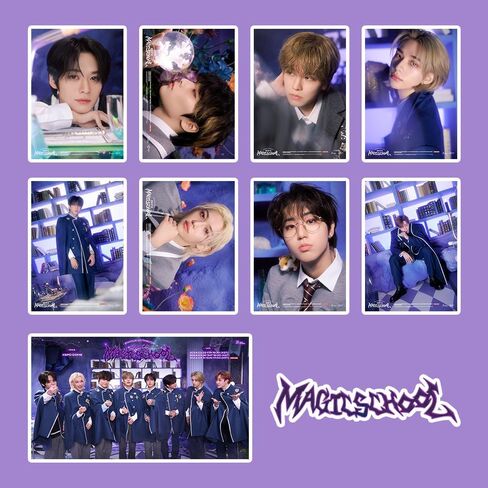 55Pcs StrayKids Photocards set and 103PCS Waterproff Sticker for Lose My Breath Lomo Card Kpop Photocards Gift for Fans Collection Decorations for Water Bottles Scrapbook Laptop (black) in Saudi Arabia