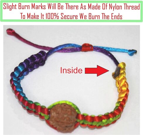 Rudraksha Bracelet Rakhi Set of 2, Rudhaksha Rakhi and Evil Eye Rakhi, Rope Bracelet with Rudraksh Bead, Rakhi Gifts for Brother, Sister, Bhaiya, Bhabhi for Indian Rakhi Raksha Bandhan Festival in Saudi Arabia