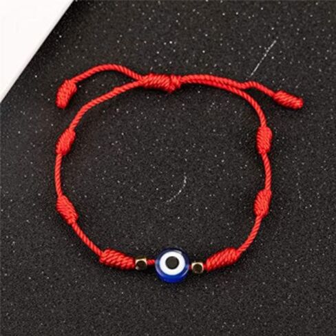 Evil Eye Bracelets 7 Knot Lucky Bracelet Adjustable String Amulet for Women Men Teen Boys Girls 2 Pack in Saudi Arabia
