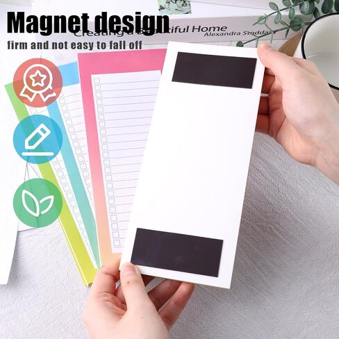 Koogel 6PCS Magnetic Notepads for Refrigerator, Grocery List Magnet Pad for Fridge Shopping List To-Do List Reminders 50 Sheets in Saudi Arabia