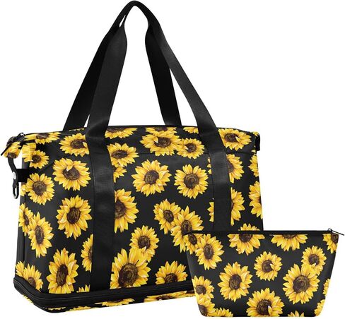 Weekender Bag for Women, Gym Bag Sports Duffle Bag Travel Tote Bag with Toiletry Bag Shoes Compartment in Saudi Arabia