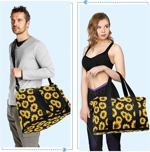 Weekender Bag for Women, Gym Bag Sports Duffle Bag Travel Tote Bag with Toiletry Bag Shoes Compartment in Saudi Arabia