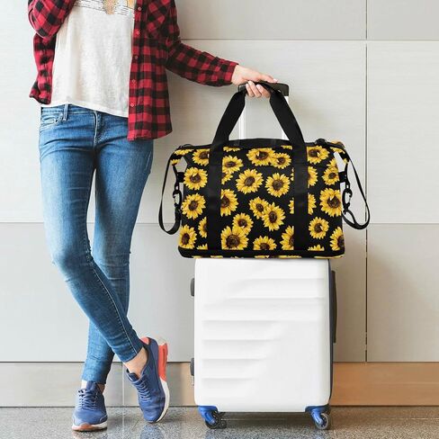 Weekender Bag for Women, Gym Bag Sports Duffle Bag Travel Tote Bag with Toiletry Bag Shoes Compartment in Saudi Arabia
