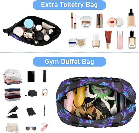 Weekender Bag for Women, Gym Bag Sports Duffle Bag Travel Tote Bag with Toiletry Bag Shoes Compartment in Saudi Arabia
