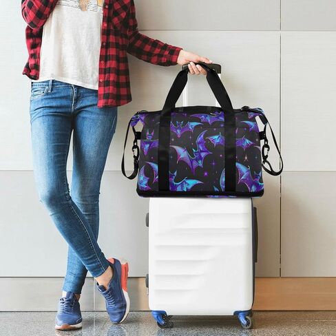 Weekender Bag for Women, Gym Bag Sports Duffle Bag Travel Tote Bag with Toiletry Bag Shoes Compartment in Saudi Arabia