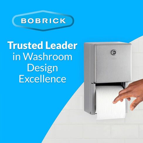 BOBRICK 3888 ClassicSeries موزع مناديل تواليت متعدد اللفات من الفولاذ المقاوم للصدأ، لمسة نهائية من الساتان، ارتفاع 12-1/2 بوصة، عرض 7-9/16 بوصة وعمق 2-15/16 بوصة in Kuwait