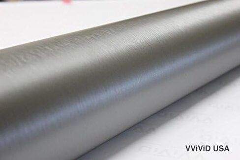 VVIVID XPO Gunmetal Grey Brushed 5 Feet x 1 Foot Car Wrap Vinyl Roll with Air Release Technology in Saudi Arabia