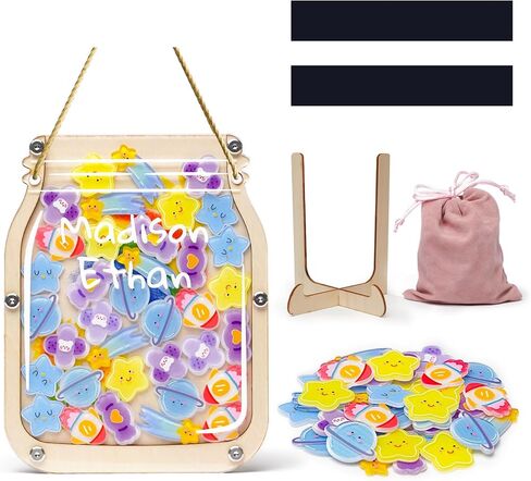 Bemaystar Reward-Jar:Classroom Reward Jar for Kids, Behavior Reward Chart for Girls Boys, Behavior Training Classroom Home(45 Charms） in Saudi Arabia