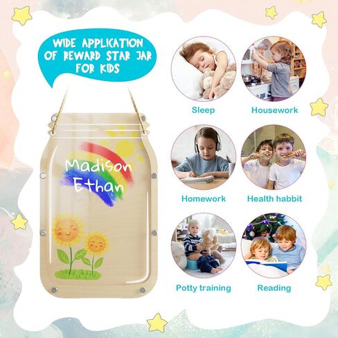 Bemaystar Reward-Jar:Classroom Reward Jar for Kids, Behavior Reward Chart for Girls Boys, Behavior Training Classroom Home(45 Charms） in Saudi Arabia
